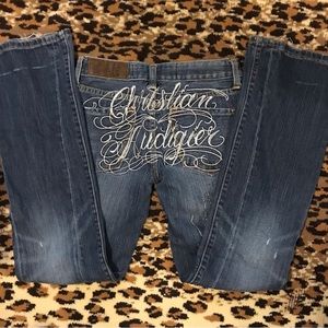 Christian Audigier Ed hardy jeans 27 waist 34 length